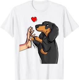 Dachshund Love Weiner Dog Mom Funny Girls Gift T-Shirt