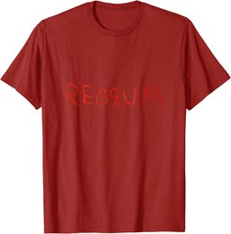 Redrum Vintage Scary Horror Movie Quote Funny T-Shirt