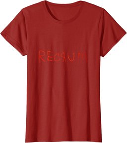 Redrum Vintage Scary Horror Movie Quote Funny T-Shirt