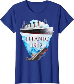 Titanic T-shirt Vintage Voyage RMS Titanic April 1912 Shirt