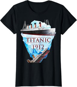Titanic T-shirt Vintage Voyage RMS Titanic April 1912 Shirt