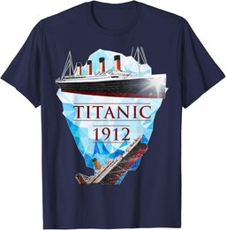 Titanic T-shirt Vintage Voyage RMS Titanic April 1912 Shirt