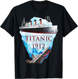 Titanic T-shirt Vintage Voyage RMS Titanic April 1912 Shirt
