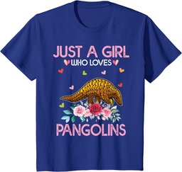 Pangolin Tee For Women Kids Just A Girl Who Loves Pangolins T-Shirt