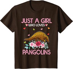 Pangolin Tee For Women Kids Just A Girl Who Loves Pangolins T-Shirt