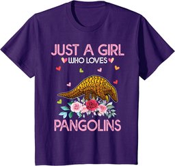 Pangolin Tee For Women Kids Just A Girl Who Loves Pangolins T-Shirt