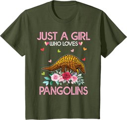 Pangolin Tee For Women Kids Just A Girl Who Loves Pangolins T-Shirt