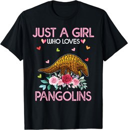 Pangolin Tee For Women Kids Just A Girl Who Loves Pangolins T-Shirt