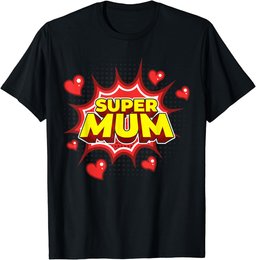 Super awesome matching superhero Mum T-Shirt