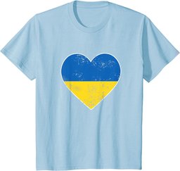 Ukraine Shirt For Men Women Big Heart Ukraine Flag T-Shirt