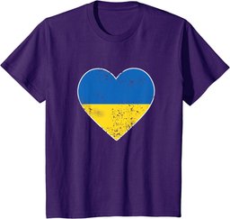 Ukraine Shirt For Men Women Big Heart Ukraine Flag T-Shirt