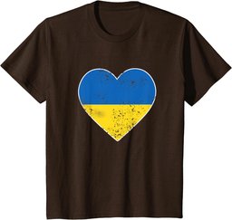 Ukraine Shirt For Men Women Big Heart Ukraine Flag T-Shirt