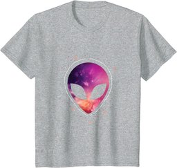 Starry Sky Cool Alien Head Cute Funny Gift T-Shirt
