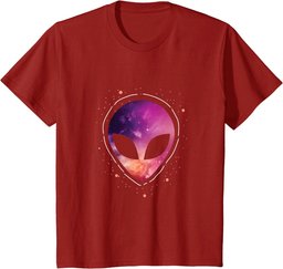 Starry Sky Cool Alien Head Cute Funny Gift T-Shirt