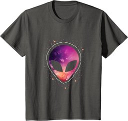 Starry Sky Cool Alien Head Cute Funny Gift T-Shirt