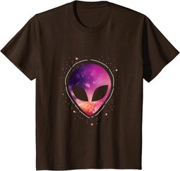 Starry Sky Cool Alien Head Cute Funny Gift T-Shirt