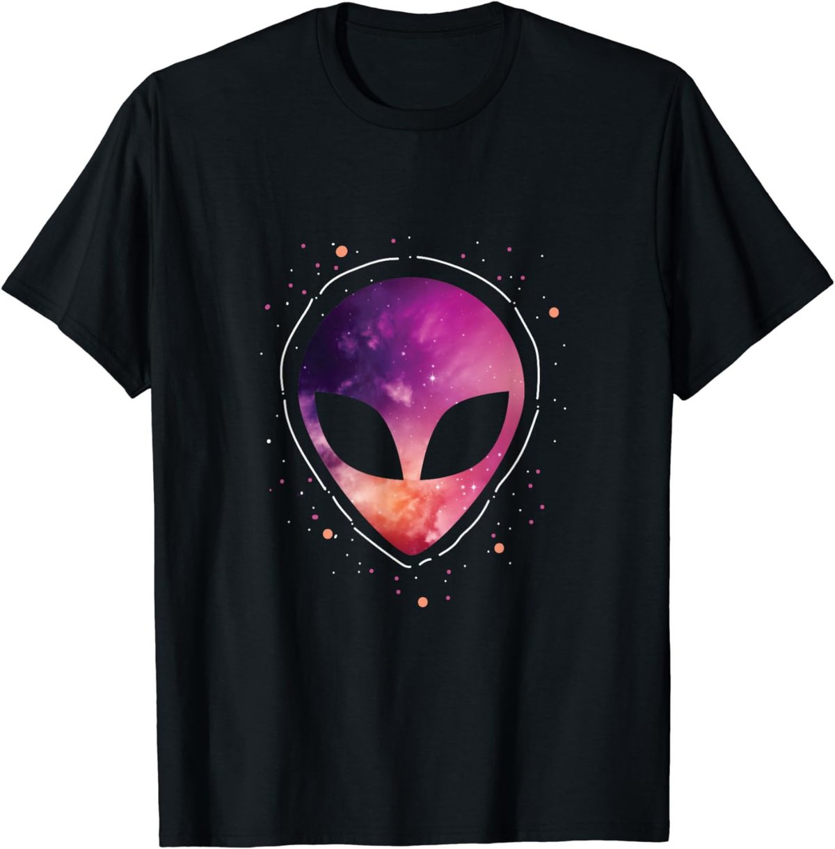 Starry Sky Cool Alien Head Cute Funny Gift T-Shirt