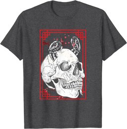 Japanese Demon Harajuku Kabuki Yokai Oni Face Mask Art T-Shirt