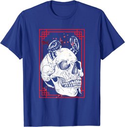 Japanese Demon Harajuku Kabuki Yokai Oni Face Mask Art T-Shirt