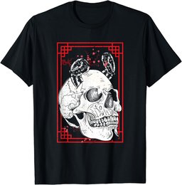 Japanese Demon Harajuku Kabuki Yokai Oni Face Mask Art T-Shirt