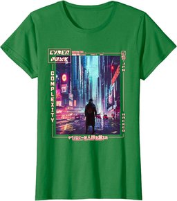 Man Walking in Japanese Cyberpunk Retro Vaporwave Aesthetic T-Shirt