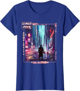 Man Walking in Japanese Cyberpunk Retro Vaporwave Aesthetic T-Shirt