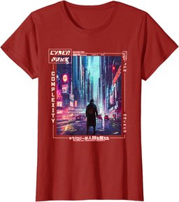 Man Walking in Japanese Cyberpunk Retro Vaporwave Aesthetic T-Shirt