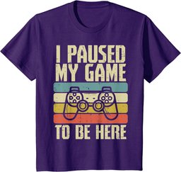 Paused My Game To Be Here Video Game Controller Boys Men T-Shirt
