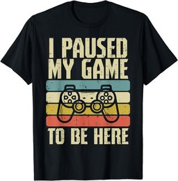 Paused My Game To Be Here Video Game Controller Boys Men T-Shirt
