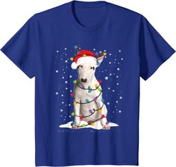 Bull Terrier Christmas Tree Light Pajama Dog Lover Xmas Gift T-Shirt