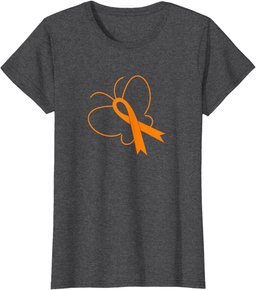 MS Awareness Gift for Women MS Ribbon and Butterfly T-Shirt