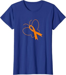 MS Awareness Gift for Women MS Ribbon and Butterfly T-Shirt