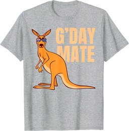 Australia G'Day Mate Shirt Funny Kangaroo Australian Symbol T-Shirt