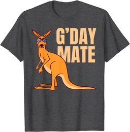 Australia G'Day Mate Shirt Funny Kangaroo Australian Symbol T-Shirt