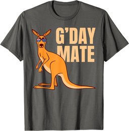 Australia G'Day Mate Shirt Funny Kangaroo Australian Symbol T-Shirt