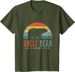 Retro Uncle Bear Vintage Present Uncle T-Shirt
