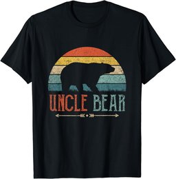 Retro Uncle Bear Vintage Present Uncle T-Shirt