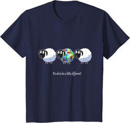 It's Ok To Be A Little Different Sheep Vintage Autism T-Shirt