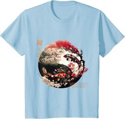 Oriental Koi Fish Design in Harajuku Koi Carp T-Shirt