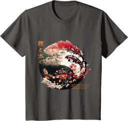 Oriental Koi Fish Design in Harajuku Koi Carp T-Shirt