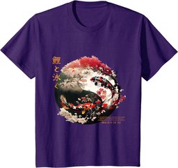 Oriental Koi Fish Design in Harajuku Koi Carp T-Shirt