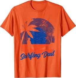 Surfing Dad Surf Surfer Surfboard Father Daddy Papa T-Shirt