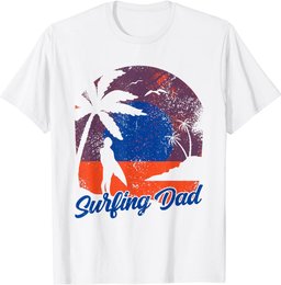 Surfing Dad Surf Surfer Surfboard Father Daddy Papa T-Shirt