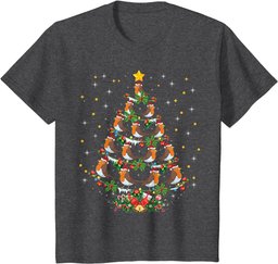 Robin Bird Lover Xmas Gift Robin Christmas Tree T-Shirt