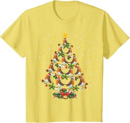 Robin Bird Lover Xmas Gift Robin Christmas Tree T-Shirt