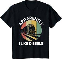 Diesel Locomotive Retro Model Train Enthusiasts Diesel Train T-Shirt