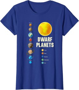 Solar-System Kids and Adults Dwarf Planets Graphic T-Shirt