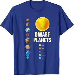 Solar-System Kids and Adults Dwarf Planets Graphic T-Shirt