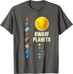 Solar-System Kids and Adults Dwarf Planets Graphic T-Shirt