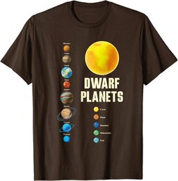 Solar-System Kids and Adults Dwarf Planets Graphic T-Shirt